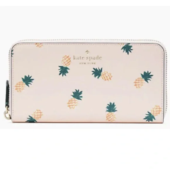 Kate Spade Marlee Pineapple Shoulder Tote Bag Purse & Matching Wallet Set NWT - Picture 3 of 6